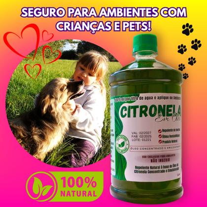 Imagem de Repelente - óleo de Citronela Concentrado TOP: 2 x 1L + 1 Spray - faz 400L de Repelente de Ambientes