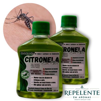 Imagem de Repelente - óleo de Citronela Concentrado TOP: 2x250ml + 1Spray - faz 100L de Repelente de Ambientes