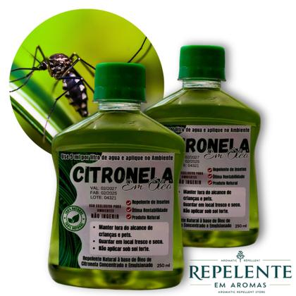 Imagem de Repelente - óleo de Citronela Concentrado TOP: 2x250ml + 1Spray - faz 100L de Repelente de Ambientes