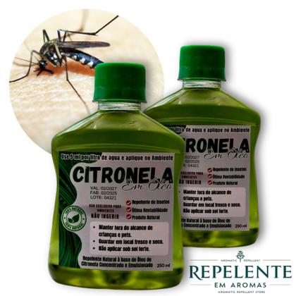Imagem de Repelente - óleo de Citronela Concentrado TOP: 2x250ml + 1Spray - faz 100L de Repelente de Ambientes