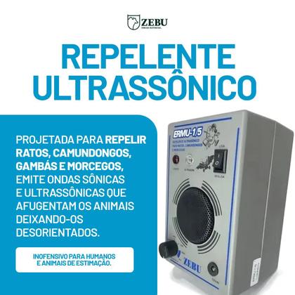Imagem de Repelente ultrassônico sonoro ermu 1-5 turbo zebu espanta rato morcego gamba