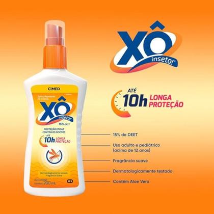 Imagem de Repelente Xô Inseto 15% Deet Spray Cimed  - 200 ml