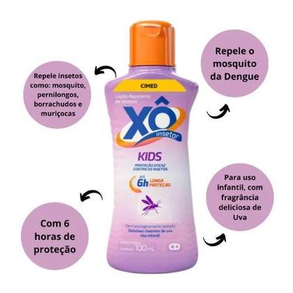 Imagem de Repelente Xô Inseto Kids Loção 100ml Proteção até 6H