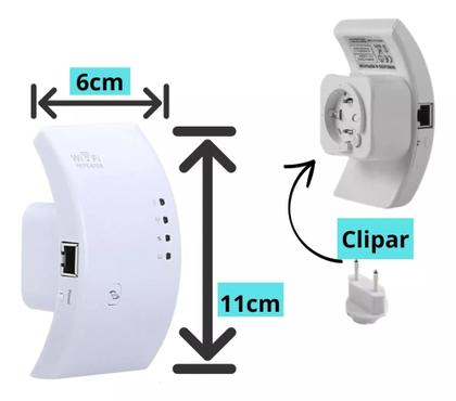 Imagem de Repetidor De Sinal Amplificador Wirelles Wifi Potente Rápido Entrada cabo de rede super funcional