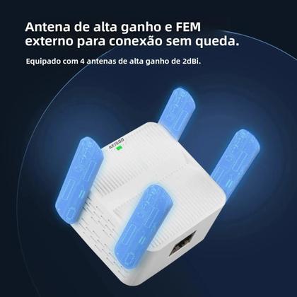 Imagem de Repetidor De Sinal WiFi 6 De Banda Dupla AX1500 2.4G 5GHz Extensor Sem Fio Amplificador Modo
