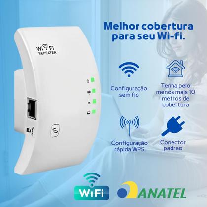 Imagem de Repetidor De Sinal Wifi Expansor Wireless 300m Internet