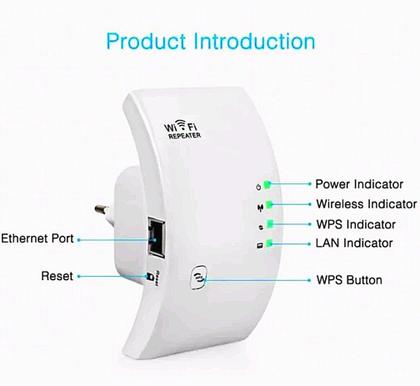 Imagem de Repetidor de Sinal Wifi Extensor Amplificador de Rede 300mbps