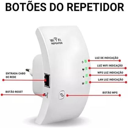 Imagem de Repetidor de Wifi 300Mbps Sem Fio Roteador Extensor de Sinal Melhora o Alcance Repetidor Extensor T90 Wifi Amplificador