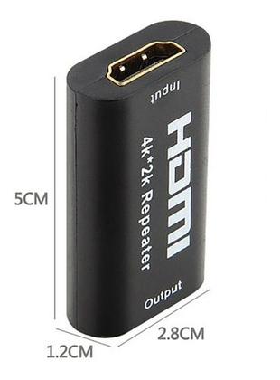 Imagem de Repetidor Emenda Hdmi Fêmea x Fêmea 4K 2K Tv Amplificador Sinal 30 Metros