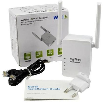 Imagem de Repetidor Sinal Espansor Amplificador Wifi Duas Antenas 300m 2.4 Ghz NF