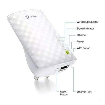 Imagem de Repetidor Sinal Wi-fi Tp-link Re200 Ac750 Dual Band 2.4/5ghz Cor Branco 110v/220v
