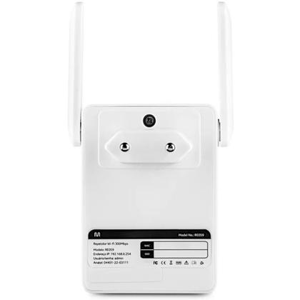 Imagem de Repetidor Wi-fi 300mbps 2 Antenas Até 100 Metros Multi Re059