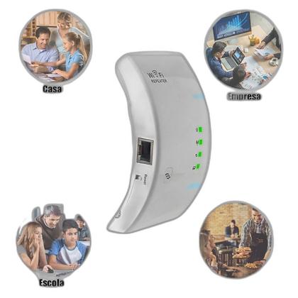 Imagem de Repetidor Wi-Fi 300Mbps Bivolt Extensor De Rede De Internet