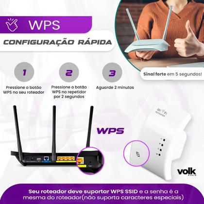 Imagem de Repetidor Wi-Fi Sinal Wiriless Amplificador Extensor Potente
