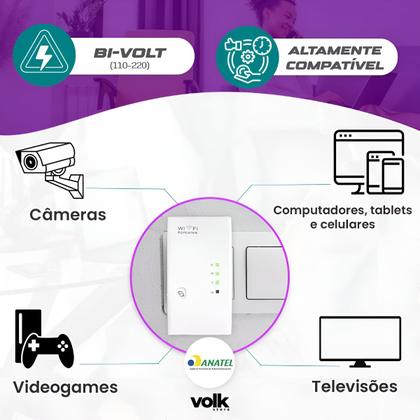 Imagem de Repetidor Wi-Fi Sinal Wiriless Amplificador Extensor Potente
