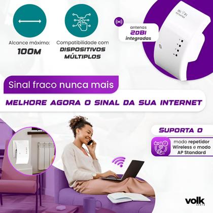 Imagem de Repetidor Wi-Fi Sinal Wiriless Amplificador Extensor Potente