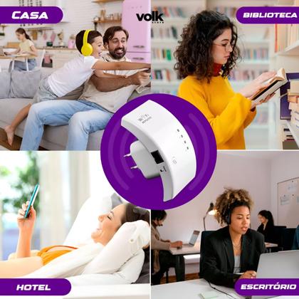 Imagem de Repetidor Wi-Fi Sinal Wiriless Amplificador Extensor Potente