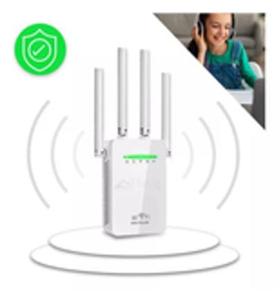 Imagem de Repetidor Wifi 2800m 4 Antenas Amplificador De Sinal Modem 300Mbps