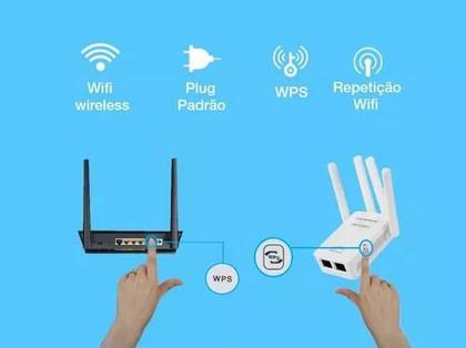 Imagem de Repetidor Wifi 2800m 4 Antenas Amplificador De Sinal