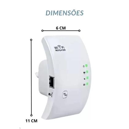 Imagem de Repetidor Wifi 600mbps Antenas Expansor Amplificador De Sinal Forte Internet Ultra Rápida Botao Wps