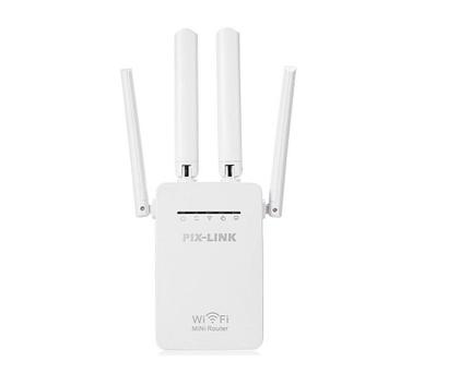 Imagem de Repetidor Wifi Amplificador De Sinal Extensor Pix Link 4 Antenas Wireless