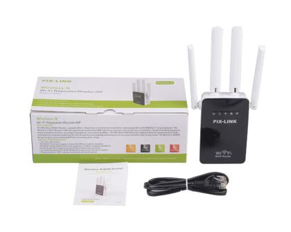Imagem de Repetidor Wifi Amplificador De Sinal Extensor Pix Link 4 Antenas Wireless