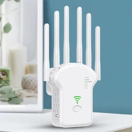 Imagem de Repetidor WiFi de Alta Potência  Amplifique e Expanda o Seu Sinal Wireless com 6 Antenas de Alto Desempenho