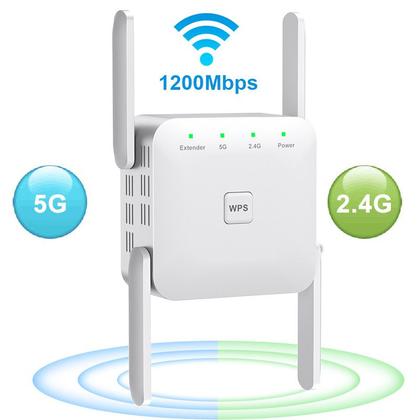 Imagem de Repetidor WiFi, extensor Wi-Fi sem fio 1200 Mbps e 5 GHz