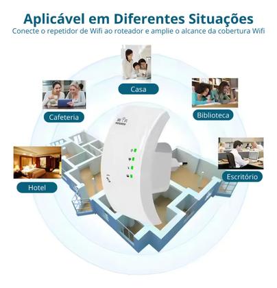 Imagem de Repetidor Wifi Sinal Wireless Amplificador Extensor Potente