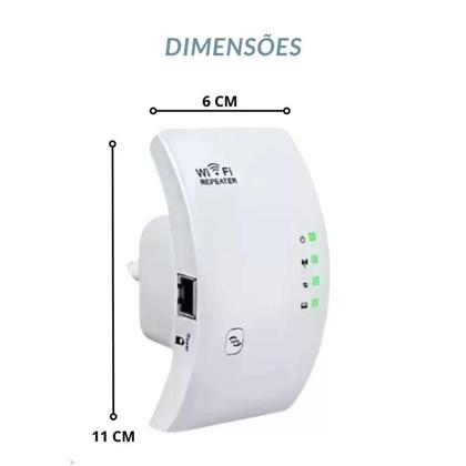 Imagem de Repetidor Wifi Wireless Sinal Extensor Amplificador Potente Cor Branco