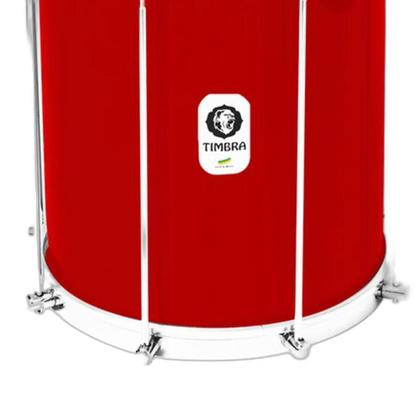 Imagem de Repinique timbra 10x30cm vermelho c/aro cromado pele leitosa 8af