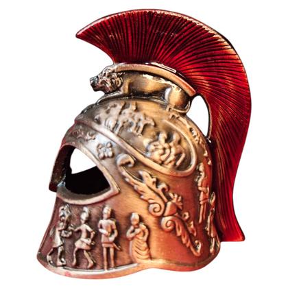 Imagem de Réplica Mini Capacete Romano Metal Dourado Roma Antiga