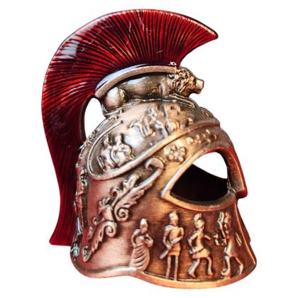 Imagem de Réplica Mini Capacete Romano Metal Dourado Roma Antiga