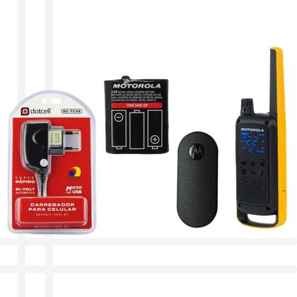 Imagem de Reposição Rádio T470BR Bateria Original Clip e Carregador Dotcell