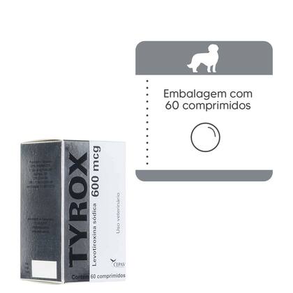 Imagem de Repositor Hormonal para Cachorro Cepav Tyrox 600mg 60 Comp