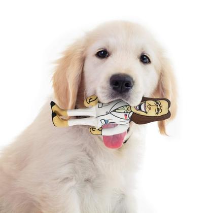 Imagem de Republican Dogs Kamala Harris Novelty Dog Chew Toy Political Parody Doll inclui um guincho feito com costura tripla de poliéster durável