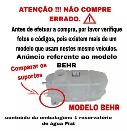 Imagem de Reservatorio Água Radiador Behr Fiat Strada Hard Working 2017 2018 2019 2020 Original