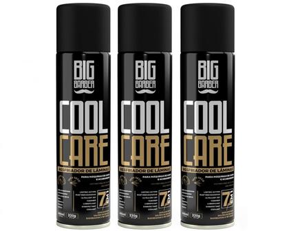 Imagem de Resfriador De Lâminas Big Barber Cool Care 7 em 1 Plus 400ml/230g Caixa Com 3 Unidades