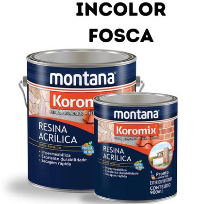 Imagem de Resina Acrílica Incolor Fosca 3,6L Montana Proteção Durável