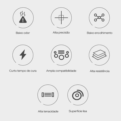 Imagem de Resina Creality Standard PLUS para Impressora 3D LCD 1 Kg Vermelha Transparente