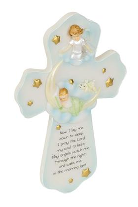 Imagem de Resina Cross Roman Guardian Angel Sweet Dreams Baby de 7 cm