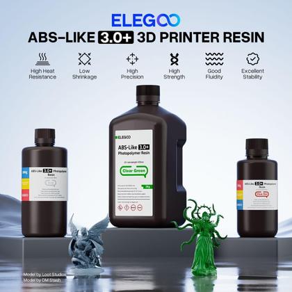 Imagem de Resina de impressora 3D ELEGOO ABS Like 3.0+ Clear Red 1 kg