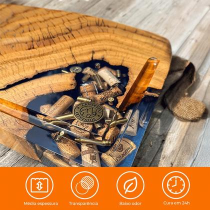 Imagem de Resina Epoxi Média espessura para Madeira Kit2,64kg 3 pigmentos