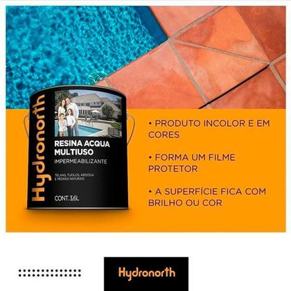 Imagem de Resina Multiuso Brilhante Base Água Incolor 3,6lt Hydronorth