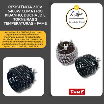 Imagem de Resistência 220V 5400W Clima Frio 3 Temperaturas - Fame