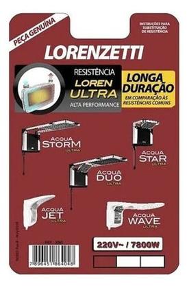 Imagem de Resistência Lorenzetti Ducha Acqua Ultra 3065-b 220v 7800w