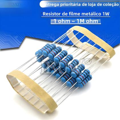 Imagem de Resistor De Filme Metálico 1W 1% 1R-1M 20PCS 100K 47K 10K 22K 47K 100K 330K 1M Ohm