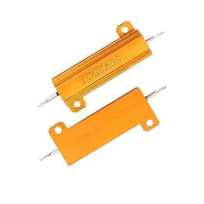 Imagem de Resistor De Fio Enrolado De Alta Potência Com Carcaça De Alumínio Metálico 0.1 a 1Kohm Carga 10W 25W