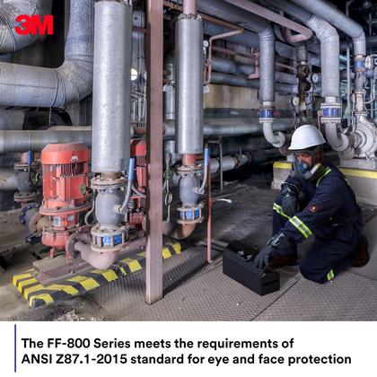 Imagem de Respirador de rosto inteiro reutilizável com lente grande 3M Secure Click FF-801