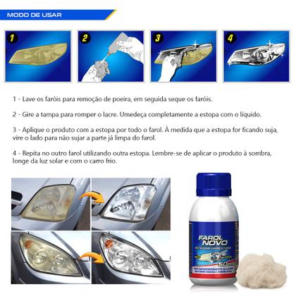 Imagem de Restaurador de Farol Palio G4 2008 2009 2010 2011 2012 Renovador Lente Vidro Remove Fosco